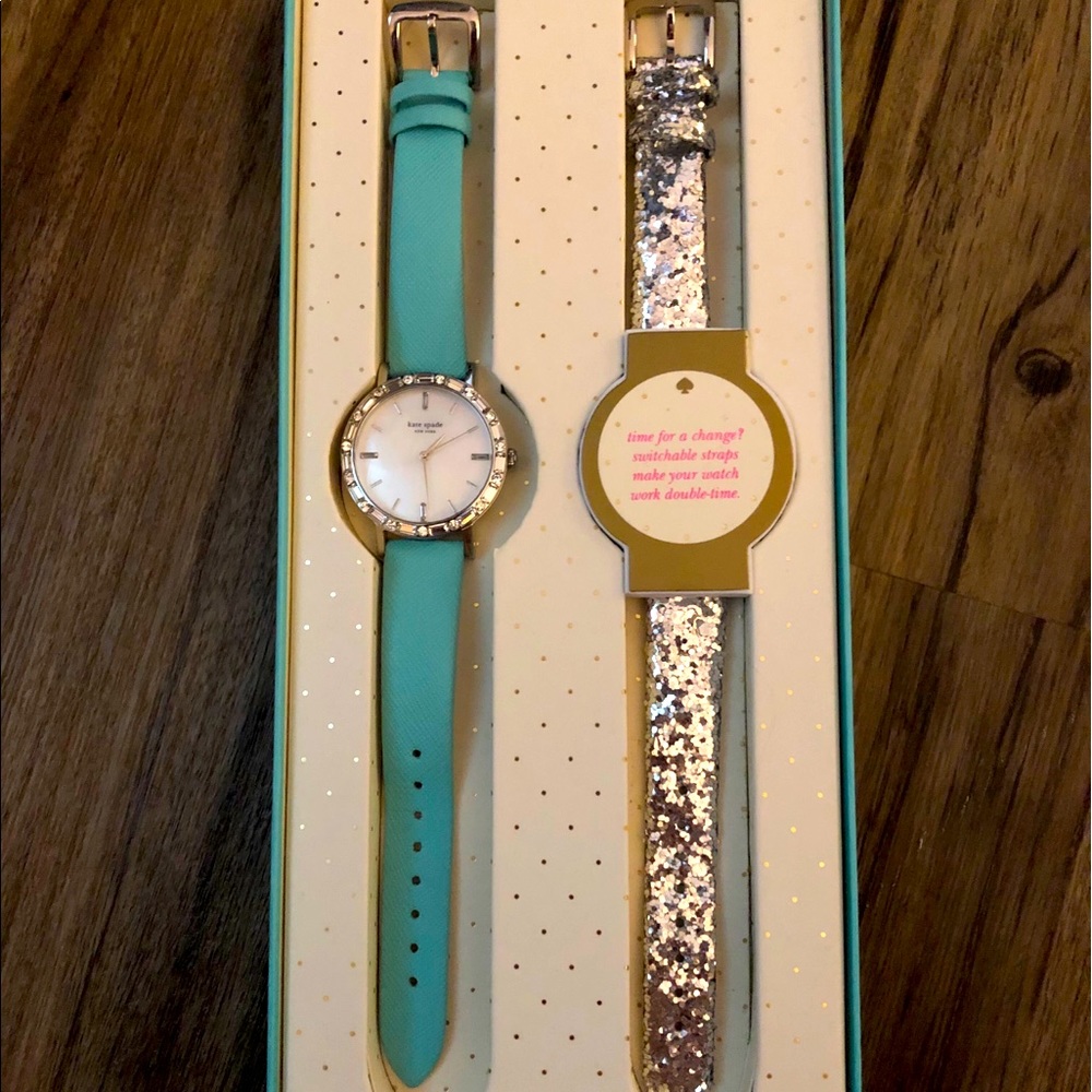 Kate Spade wristwatch & switchable leather straps